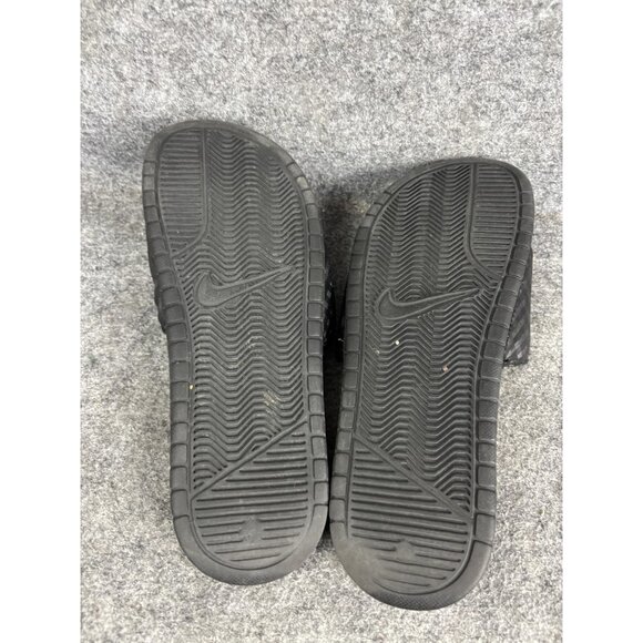 NIKE Benassi JDI Shoes Mens Size 8 Black White Slide Sandals Slip On Comfort - Picture 6 of 6